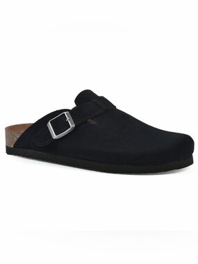 Cliffs White Mountain Bari Clogs Black Vegan Suede Slip-On